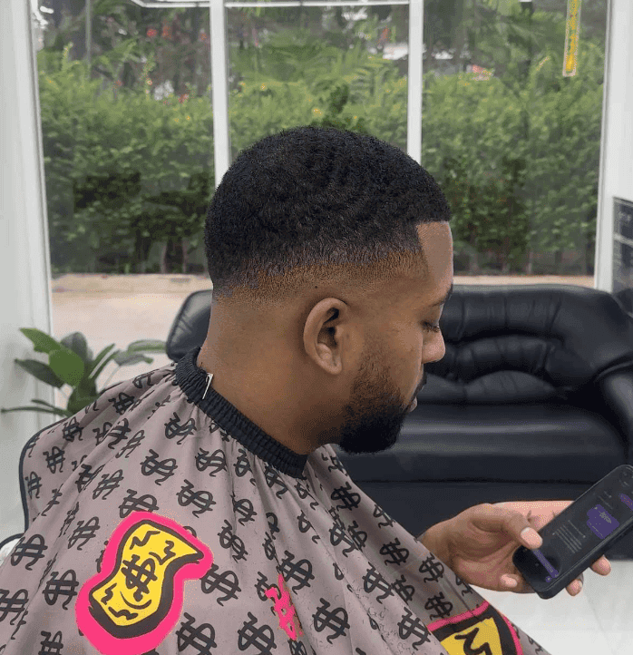 Buzz cut with a line-up
