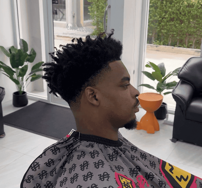 Curly fade